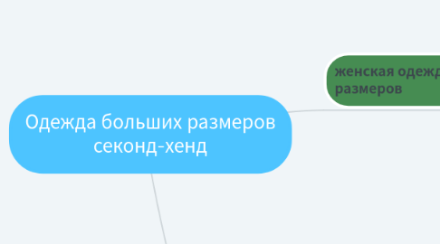 Mind Map: Одежда больших размеров секонд-хенд