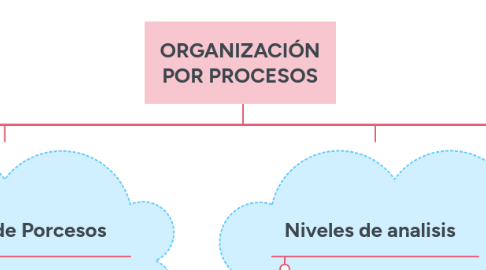 Mind Map: ORGANIZACIÓN POR PROCESOS