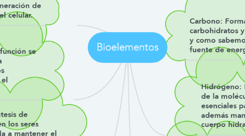 Mind Map: Bioelementos