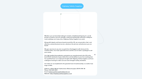 Mind Map: Highway Safety Supplies
