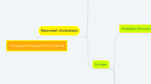 Mind Map: Conjugated hyperbilirubinemia