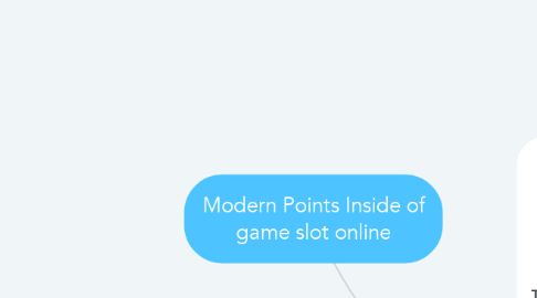Mind Map: Modern Points Inside of game slot online