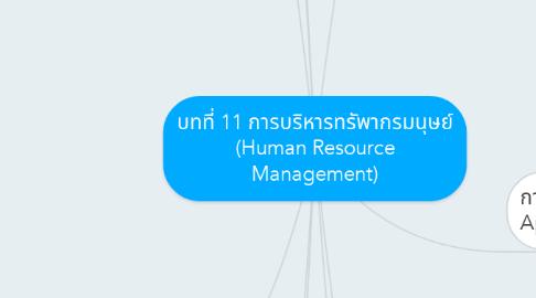 Mind Map: บทที่ 11 การบริหารทรัพากรมนุษย์ (Human Resource Management)