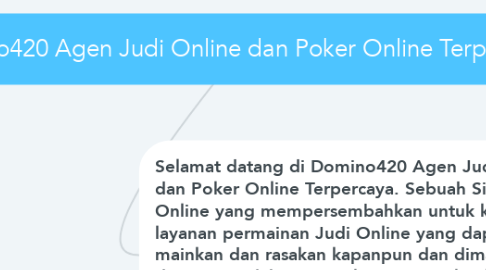 Mind Map: Domino420 Agen Judi Online dan Poker Online Terpercaya