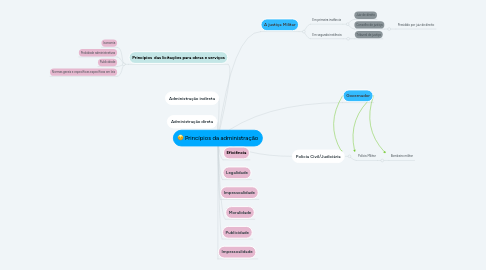 Mind Map: Princípios da administração