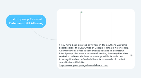 Mind Map: Palm Springs Criminal Defense & DUI Attorney