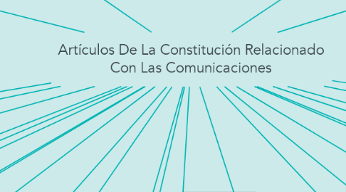 Mind Map: Artículos De La Constitución Relacionado Con Las Comunicaciones