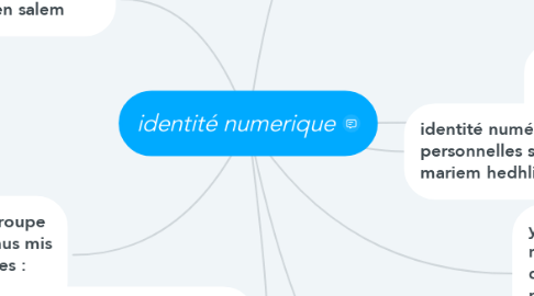 Mind Map: identité numerique