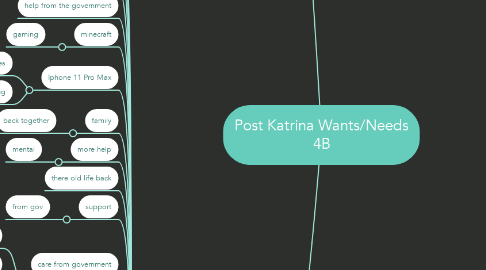 Mind Map: Post Katrina Wants/Needs 4B