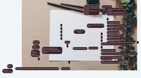 Mind Map: Recursos Humanos FORTIA.