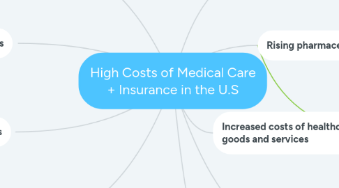 Mind Map: High Costs of Medical Care + Insurance in the U.S