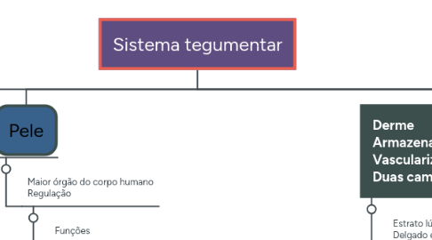 Mind Map: Sistema tegumentar
