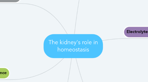 Mind Map: The kidney's role in homeostasis