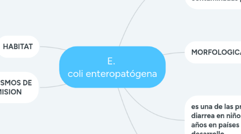 Mind Map: E.  coli enteropatógena