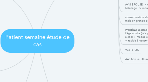 Mind Map: Patient semaine étude de cas