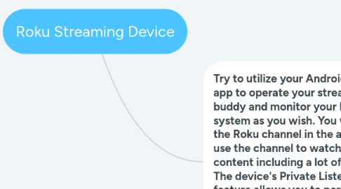 Mind Map: Roku Streaming Device