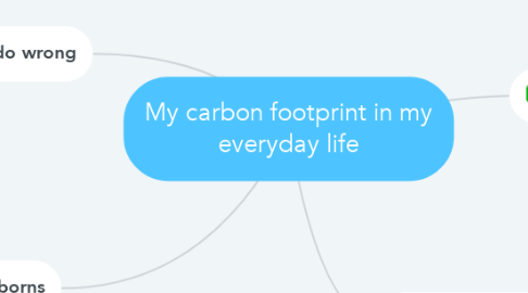 Mind Map: My carbon footprint in my everyday life