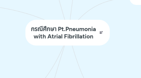 Mind Map: กรณีศึกษา Pt.Pneumonia with Atrial Fibrillation