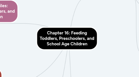 Mind Map: Chapter 16: Feeding Toddlers, Preschoolers, and School Age Children