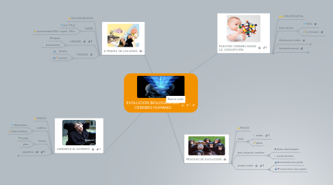 Mind Map: EVOLUCION BIOLOGICA DEL CEREBRO HUMANO