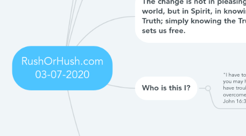 Mind Map: RushOrHush.com 03-07-2020