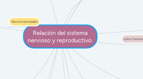 Mind Map: Relación del sistema nervioso y reproductivo.