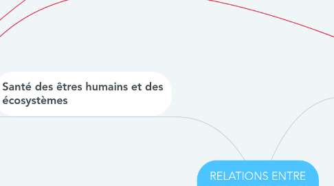 Mind Map: RELATIONS ENTRE L'HUMANITE ET LES ECOSYSTEMES