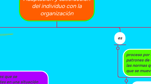 Mind Map: Adaptación y satisfacción del individuo con la organización