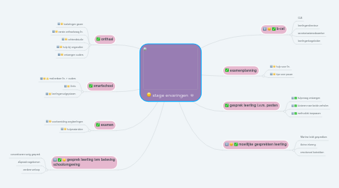 Mind Map: stage ervaringen