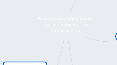Mind Map: Adaptación y satisfacción del individuo con la organización
