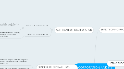 Mind Map: INCORPORATION AND ITS  EFFECTS