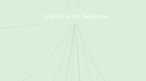 Mind Map: English For the Telephone