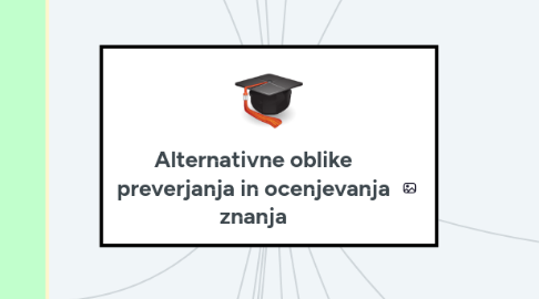 Mind Map: Alternativne oblike preverjanja in ocenjevanja znanja