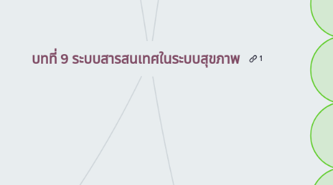 Mind Map: บทที่ 9 ระบบสารสนเทศในระบบสุขภาพ