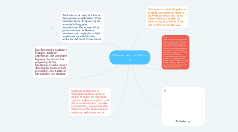 Mind Map: Bakterer lavet af Mehari 2