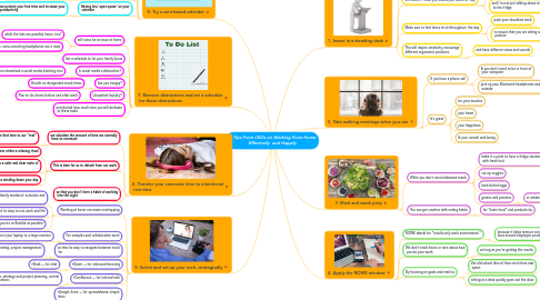 Mind Map: 8 Tips From CEOs on Working From Home Effectively and Happily