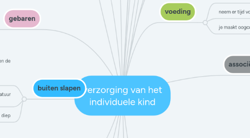 Mind Map: verzorging van het individuele kind