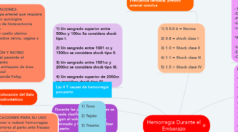 Mind Map: Hemorragia Durante el Embarazo