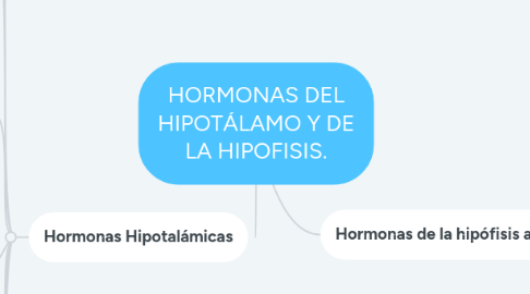 Mind Map: HORMONAS DEL HIPOTÁLAMO Y DE LA HIPOFISIS.