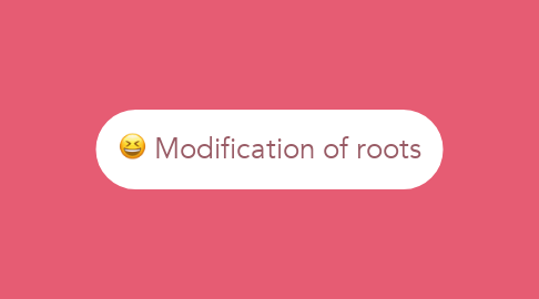 Mind Map: Modification of roots