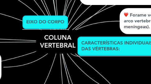 Mind Map: COLUNA VERTEBRAL