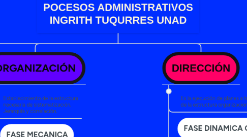 Mind Map: POCESOS ADMINISTRATIVOS INGRITH TUQURRES UNAD