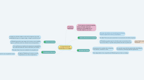 Mind Map: La importancia del Marketing en la Imagen