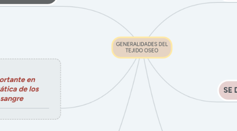 Mind Map: GENERALIDADES DEL TEJIDO OSEO