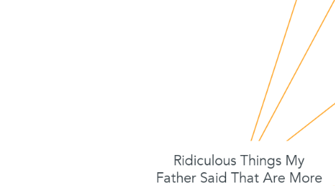 Mind Map: Ridiculous Things My Father Said That Are More Valuable Now Than Ever