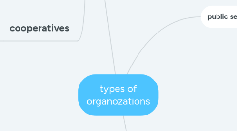 Mind Map: types of organozations