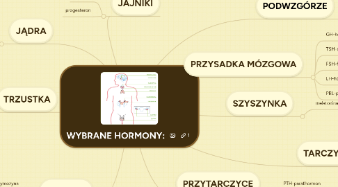 Mind Map: WYBRANE HORMONY: