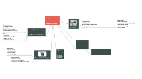 Mind Map: Organizing a Business