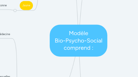 Mind Map: Modèle Bio-Psycho-Social comprend :