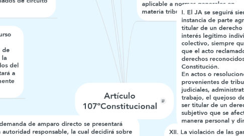 Mind Map: Artículo 107ºConstitucional